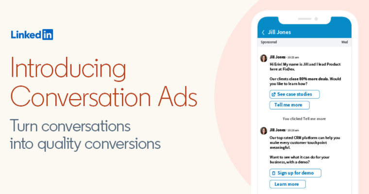 Linkedin, Introducing Conversation Ads