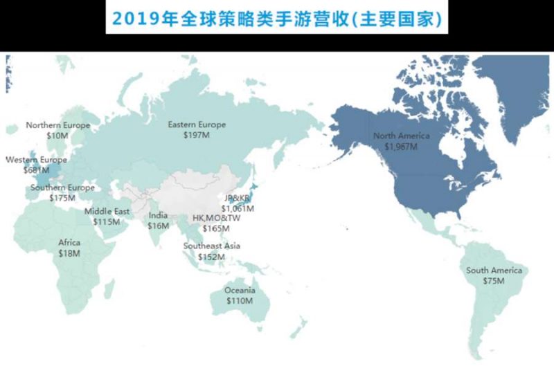 2019全球策略类手游营收主要国家,Nativex